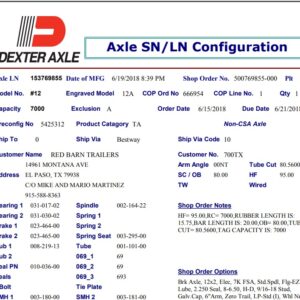12TF 7K 865 ELEC FSA W/EZ;LUBE, COPY SER #153769855 , HF=95, OB=80, 0 ANGLE, LOW PRO, STANDARD**LESS WELD ON SIDE MOUNT HANGER KIT / 9/16"